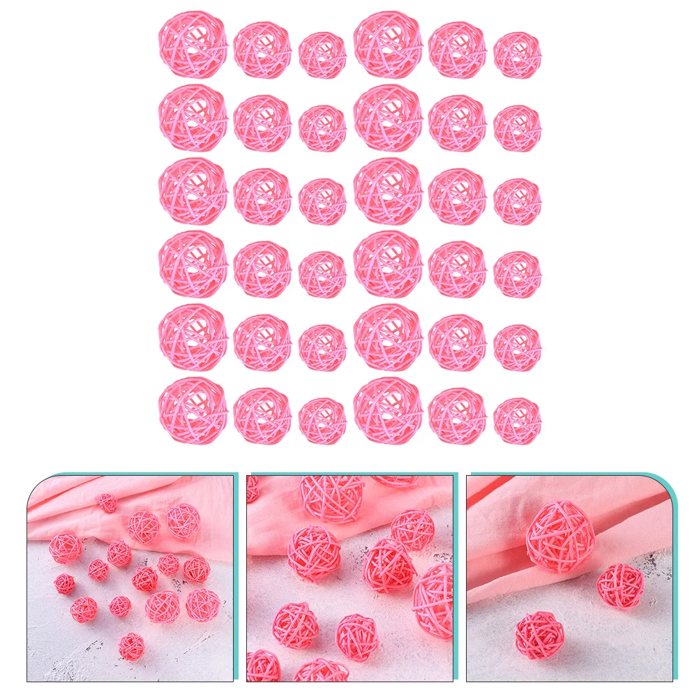 

30pcs Handicraft Rattan Balls Handicraft Rattan Balls Wood Vase Filler