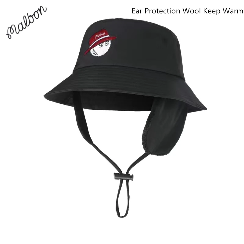 

Malbon Golf New Winter Ear Protection Wool Keep Warm Hat Golf Cap Men's Cap Golf Supplies Fisherman Hat Unisex Golf Hat Women