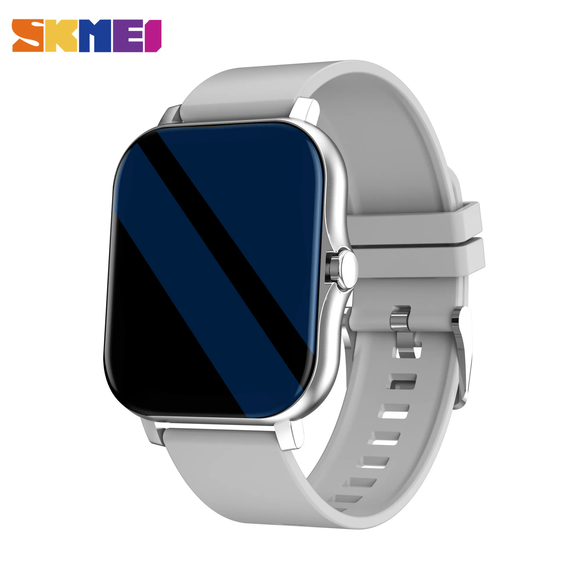 SKMEI 1.69 inch Smart Watch Men Women Heart Rate Fitness Tracker DIY Custom Watch Face Smartwatch For Android ios xiaomi huawei
