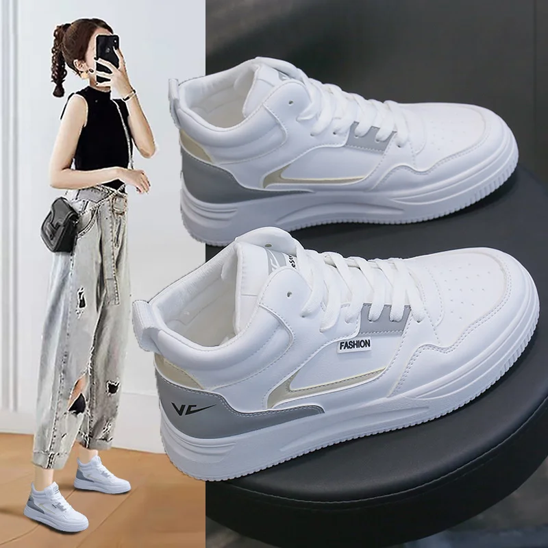 

Winter new plush high top small white shoes women's fashion student leisure warm board shoes women's q1627