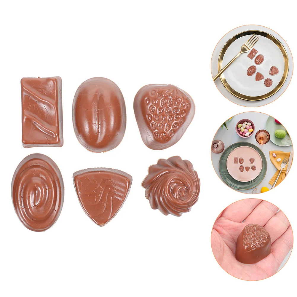 

6pcs Artificial Chocolate Simulated Chocolate Model