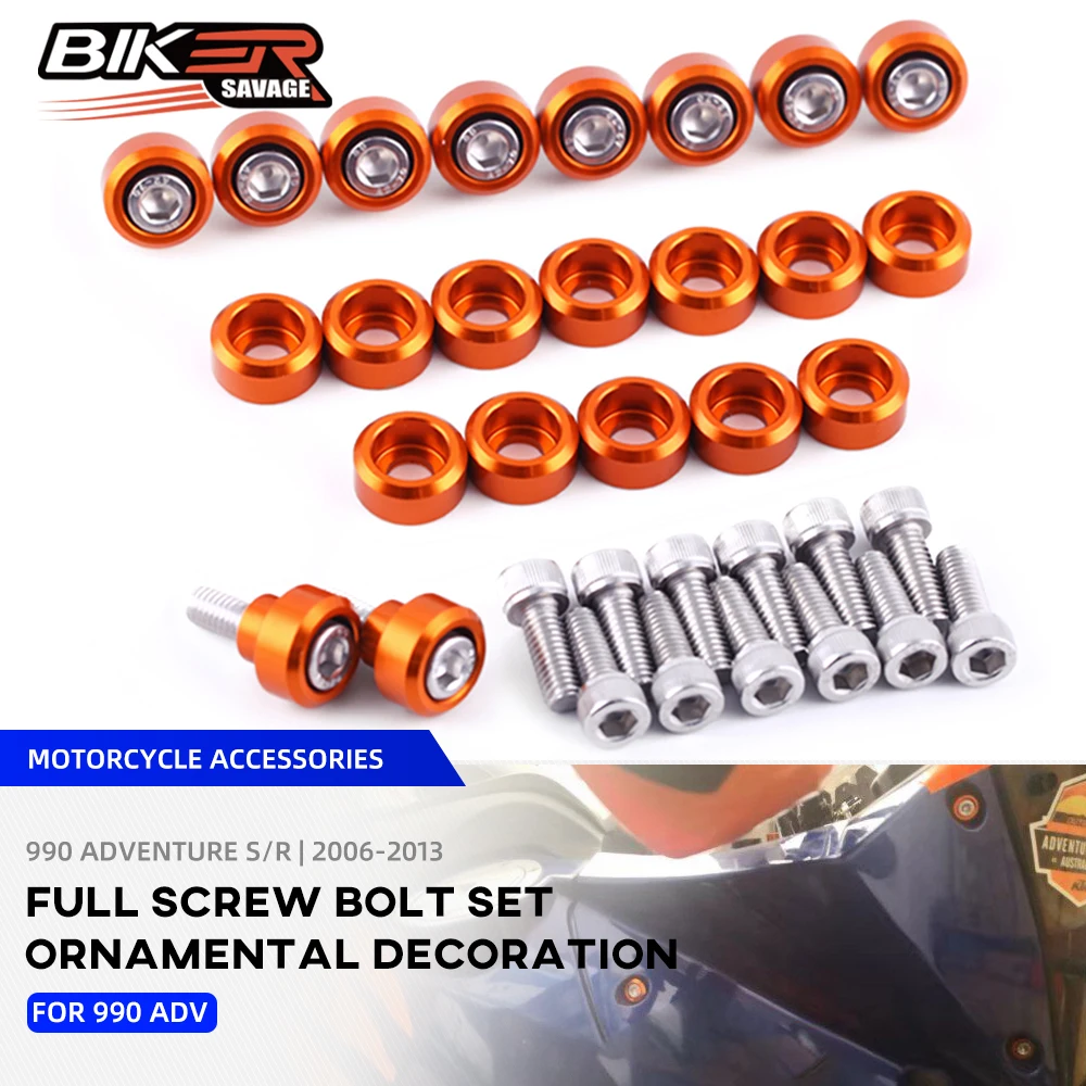 

22pcs M6 Screws For 990 ADVENTURE S R ADV Front Fender Frame Fairing Bolts Motorcycle Accessories Ornamental Body Mount Nuts