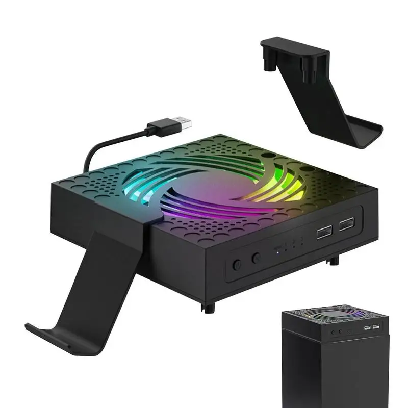 

Colorful RGB Game Console Cooling Fan For Xbox Series X Host Cooler Fan With USB Charging Port 3 Speed Adjustable Cooler