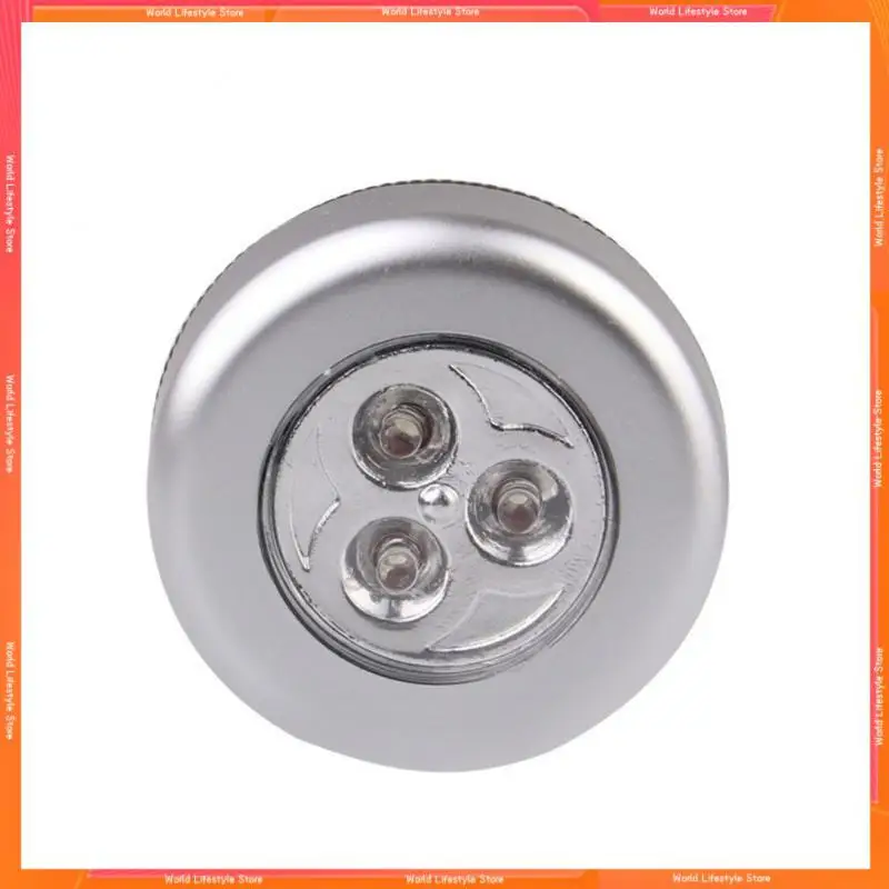 

Led Light Touch Control Small Night Light Use Stick Wall Light Round Lamp Clap Lights Eye Protection Push Stick On Lamp Portable