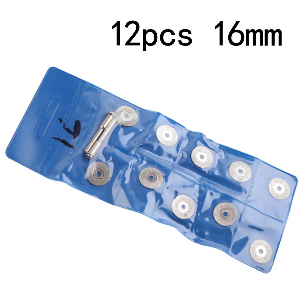 

Diamond Slice Cutting Disc With Mandrel Center Accessories Cutting Disc Durable Mandrel Parts Replacement 12pcs