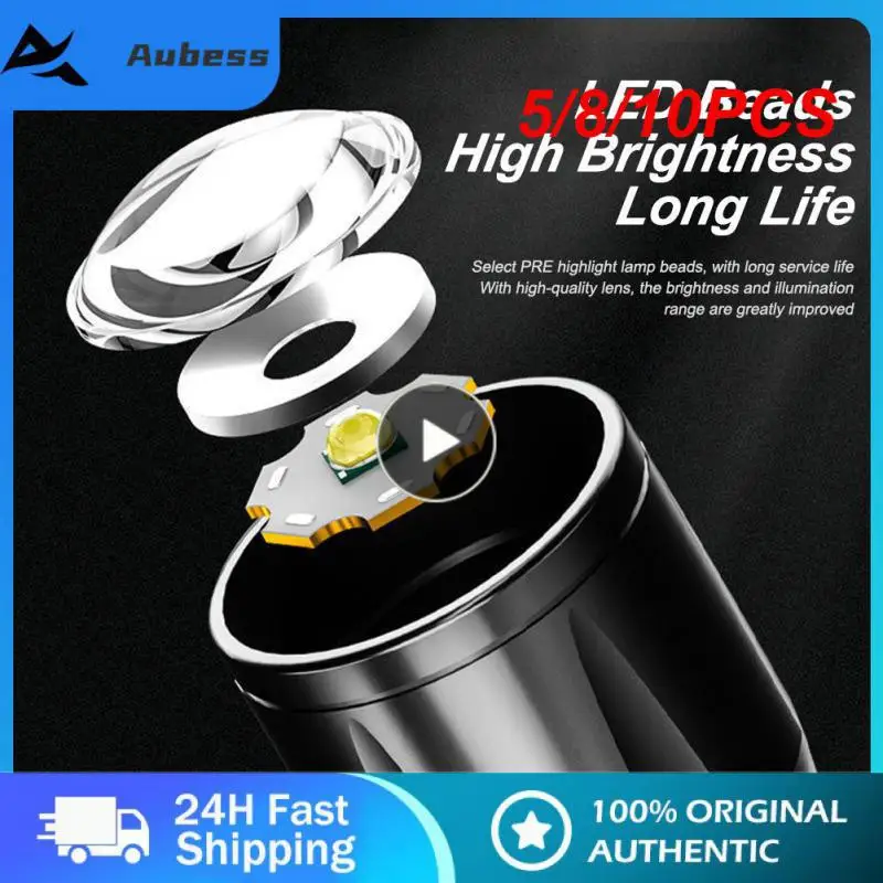 

5/8/10PCS Usb Charge Built In Battery Penlight 2000lumen Led Light Zoom Focus Torch Lamp Lantern Hot Wholesale Waterproof