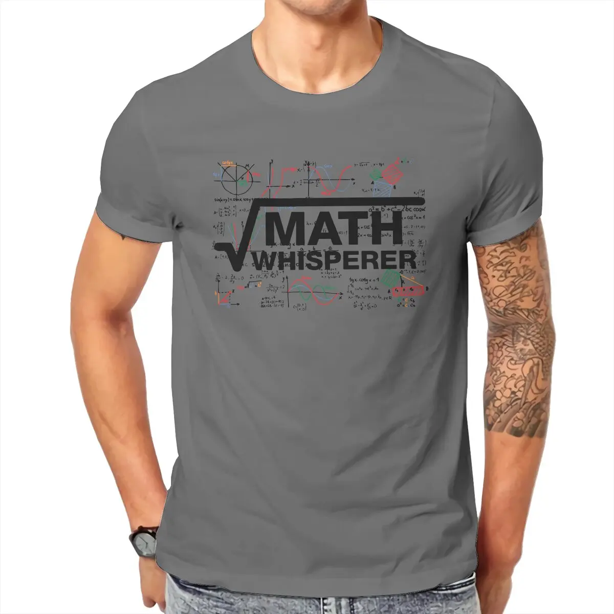 

Funny Math Whisperer Men's T Shirts Nerd Geometry Trigonometry Crazy Tees Short Sleeve T-Shirt Pure Cotton 4XL 5XL 6XL Clothing