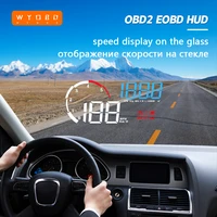 wyobd m10 obd2 car hud onboard computer kmh mph auto head up dislay speedometer windshield projection on car glass