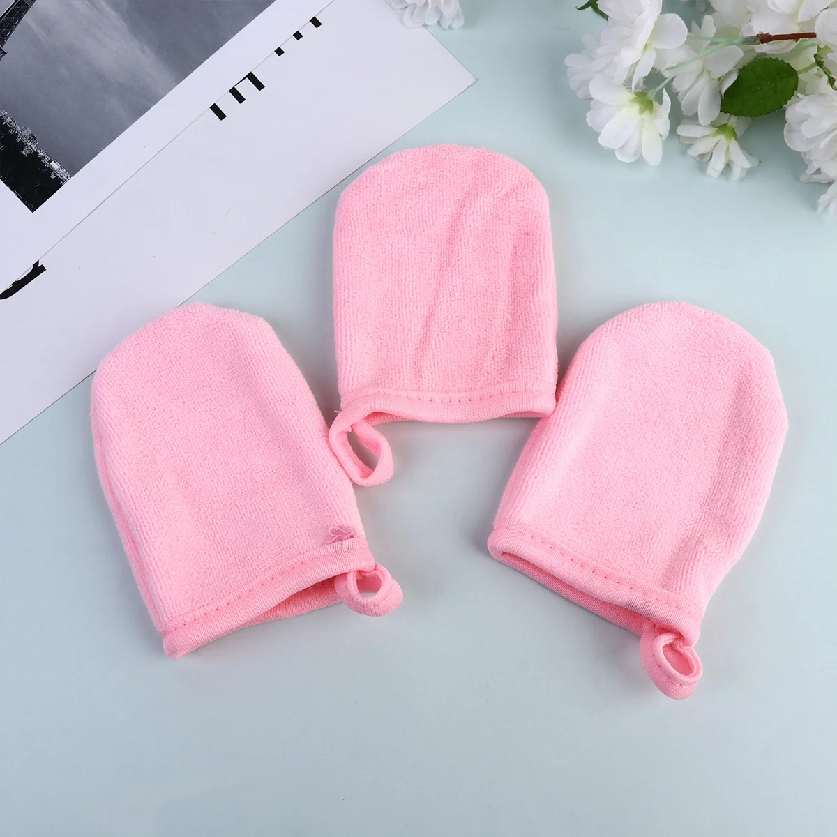 

Face Makeup Remover Gloves Mitts Wash Cloth Body Mitt Reusable Microfiber Cleaning Pads Removing Facial Shower Glove
