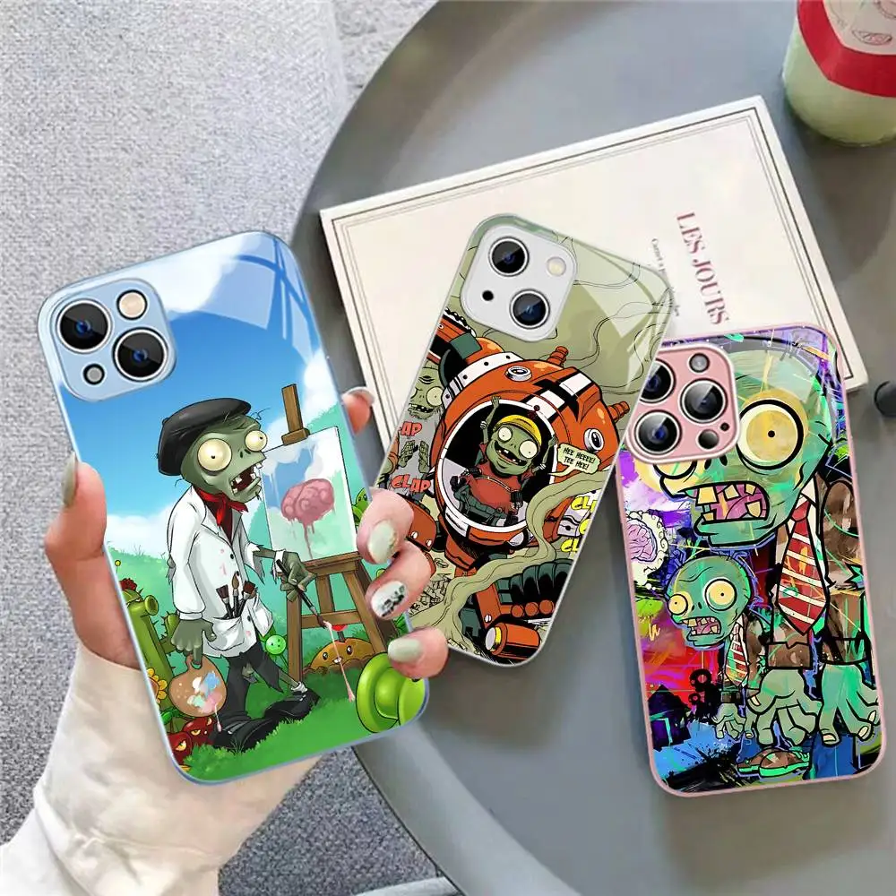 Фото Защитное стекло P-Plants Vs Z-Zombies для Iphone 14 13 12 11 Pro Mini XS MAX 14Plus X XS XR Fundas №1