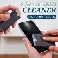 2in1 phone screen cleaning spray mobile phone cleaner wipe dust removal microfiber cloth set clean artifact with cleaning liquid