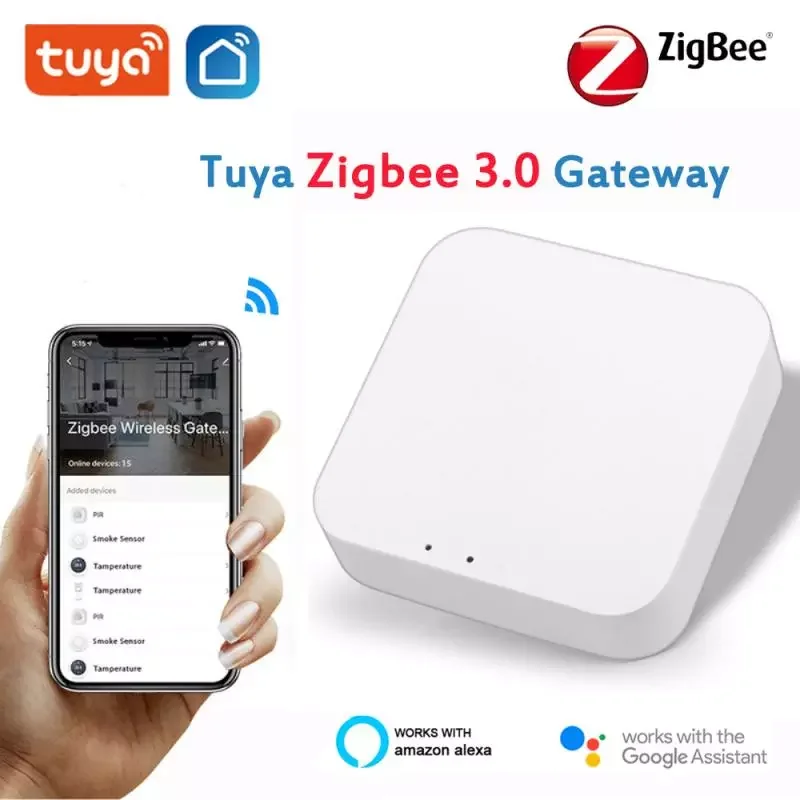 

Беспроводной шлюз ZigBee, умный мостовой хаб с дистанционным управлением через приложение, работает с Alexa Google Home Assistant