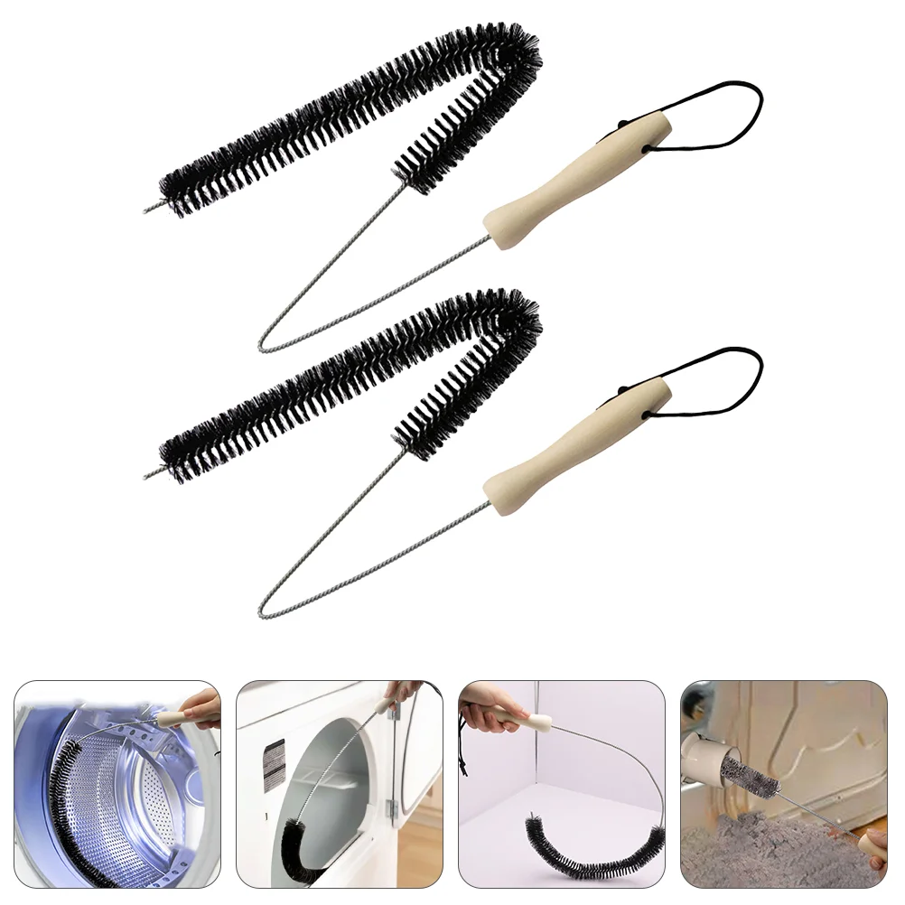 

2pcs Stainless Steel Pipe Tube Sweep Cleaning Tool Washer Dryer Cleaning Brushes