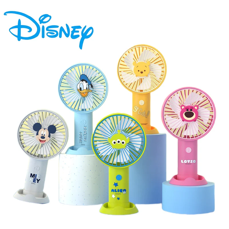 

Настольные электрические вентиляторы Disney Lotso, Винни, Микки, инопланетянин, Дональд, милые Мультяшные аниме USB портативные вентиляторы с регулируемой скоростью ветра, кавайные