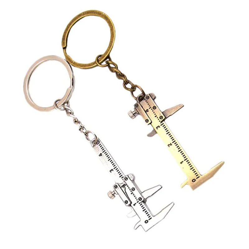 

Car Key Ring Mini Metal Movable Vernier Caliper Keyring Ruler Key Chain 45mm Car Accessories