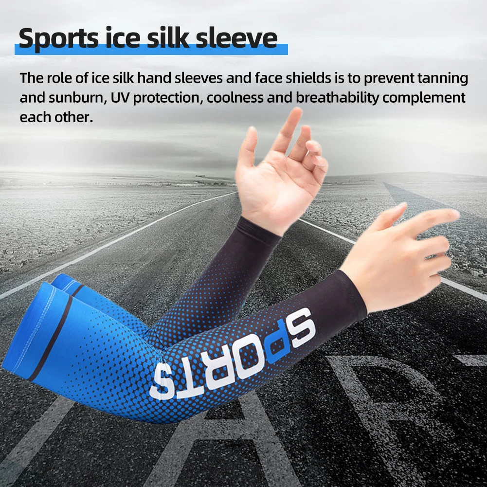 

Unisex Cycling Running Arm Cover Breathable Ice Cool Fishing Cycling Arm Cover Antistatic with Mask Portable Outdoor Accessories