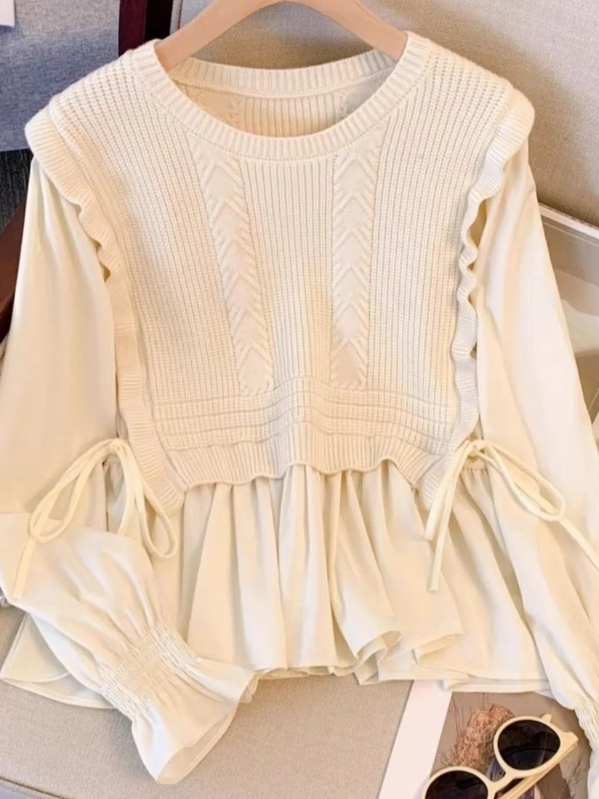 Бренд Clearance Counter Cut the Tag off Женская одежда Искусственная лоскутная вязка из двух