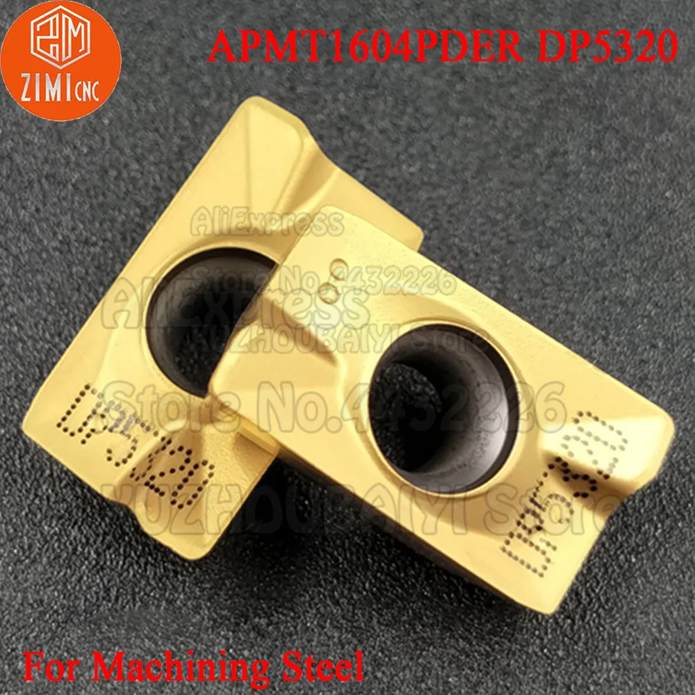 

10pcs APMT1604PDER DP5320 APMT1604 PDER DP5320 Carbide Milling Inserts Turning Tools CNC Cutter Lathe Mill Cutting Blade for Ste