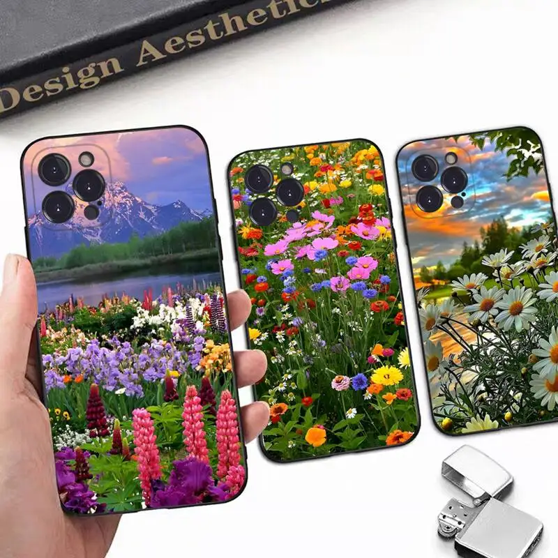 

Plant flowers Phone Case For iPhone 8 7 6 6S Plus X SE 2020 XR XS 14 11 12 13 Mini Pro Max Mobile Case