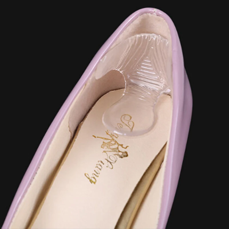 

1 Pair T-type Thread Silicone Soft Insert Heel Liner Grips High Heel Comfort Pads Foot Care Accessories