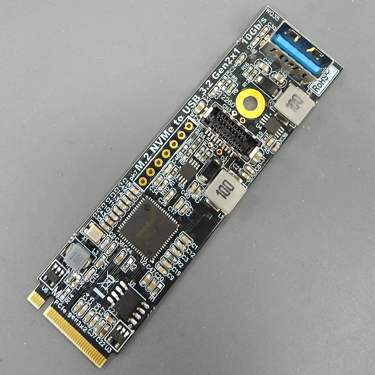 

2022 Brand New M.2 NVME Ultra SSD To USB 3.1/3.2 Expansion Card Type-A+Type-E Internal Interface Gen2x1 10G USB-A USB-E Extender