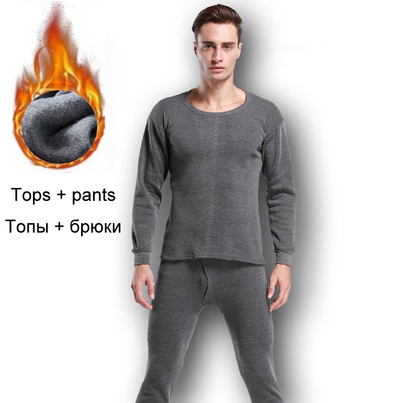 

Thermal Underwear Sets For Men Winter Thermos Underwear Long Johns Winter Clothes Men Thick Thermal Clothing Ropa Termica Fleece