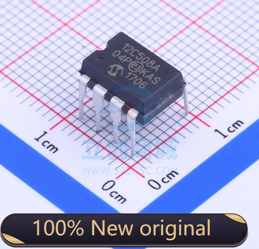 Pic12c508a dip-8 plugue reto microcontrolador de 8 bits микроконтроллер original novo PIC12C508A-04/p