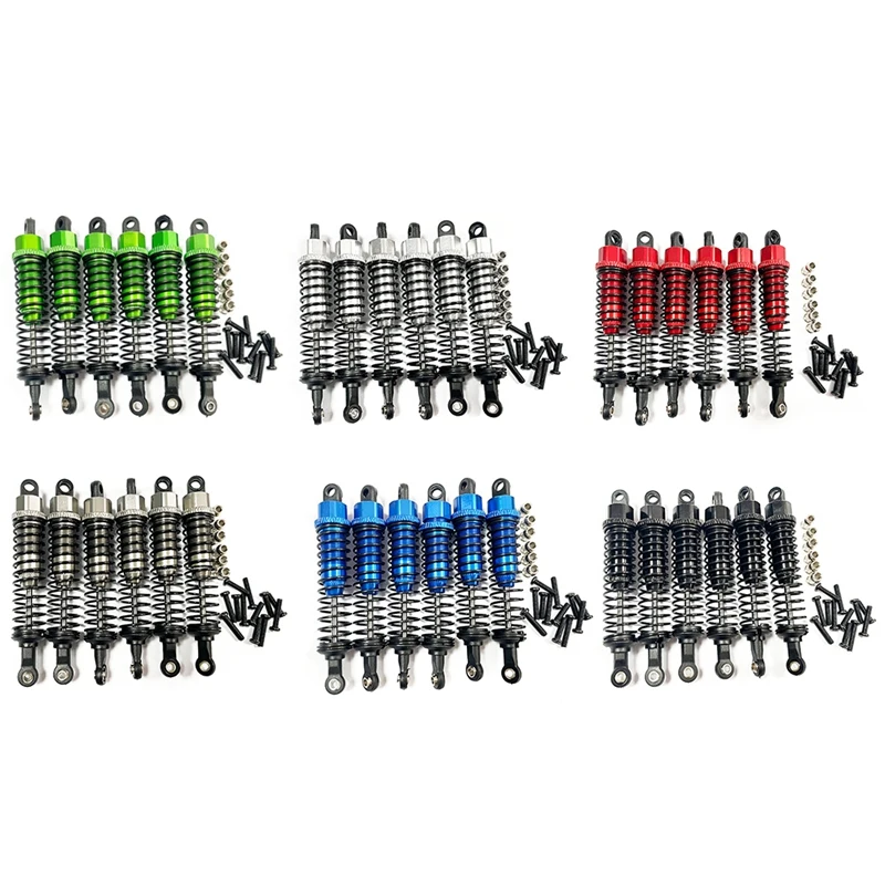 6 шт. металлический масляный амортизатор для HOSIM XINLEHONG XLH 9125 9155 9156 1/10 1/12 RC