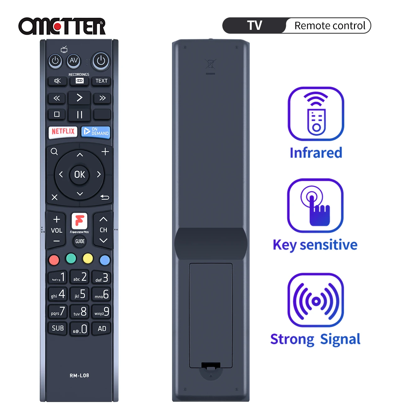 

RM-L08 Smart Remote Control for Humax Set-Top Box Freeview Play FVP-4000T FVP-5000T