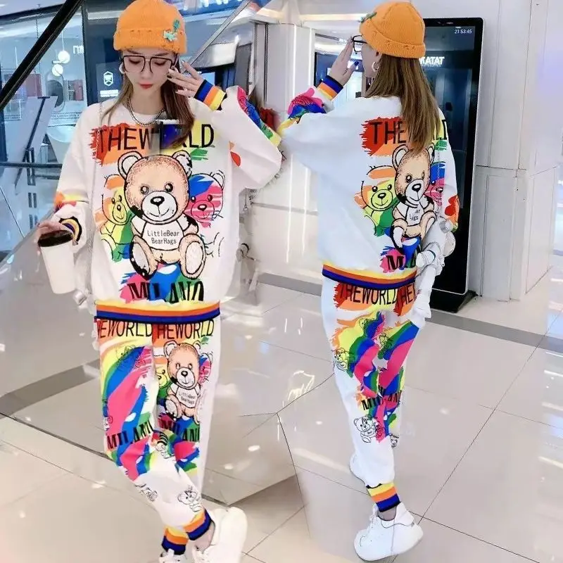 

Bear Gril Long Sleeve Autumn Winter Cardigan Jumper Tops Turtleneck Pullovers Casual Sweaters Women Loose Sweater