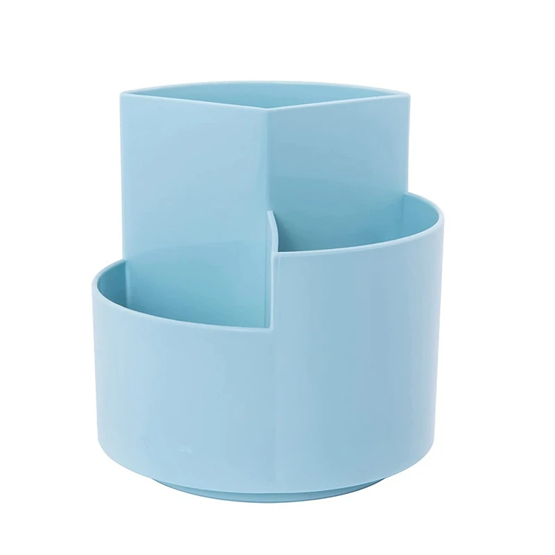 

Rotating Pen Holder Multipurpose 3 Divided Slots Revolving Pencil Cup Stationery Pen Organizer For Office Home
