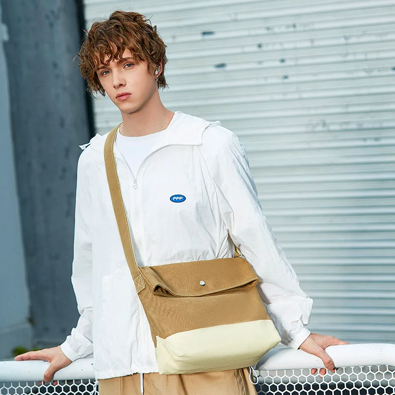 Korean Version Men's And Women's Crossbody Bag Messenger Bag Commuter Simple Shoulder Bag INS Large Capacity Canvas Bag