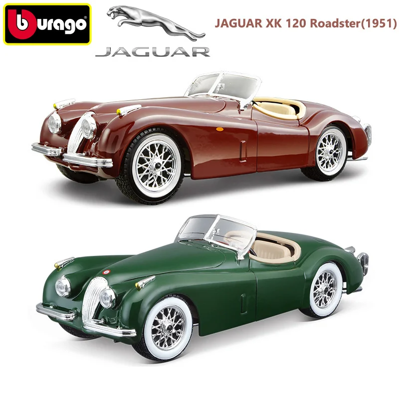 

Bburago Jaguar XK120 Roadster 1951 винтажные автомобили 1:24 литые модели автомобилей из сплава коллекционная игрушка подарок для детей и взрослых