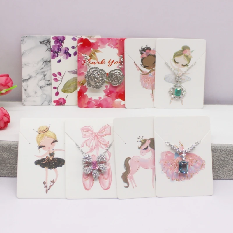 50 шт./партия карточки для ювелирных украшений 5x7 см/5x5 см