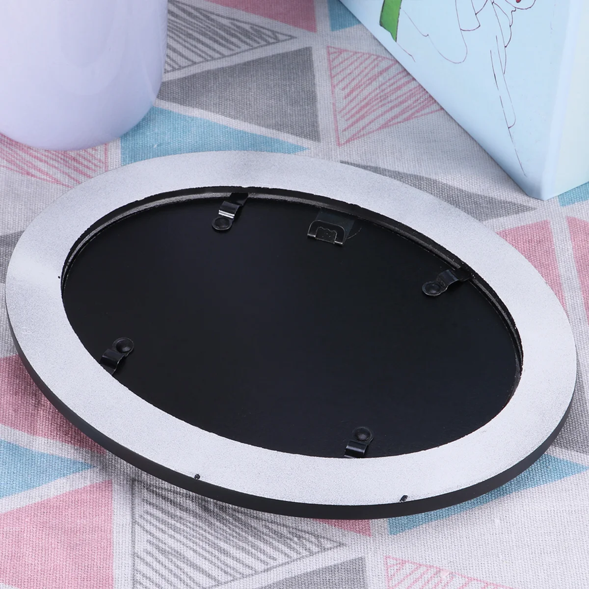 

Frame Picture Oval Photo Frames Wooden Wall Wood Hanging Decoration Tool Decorating Homeblack Vintage Classic Hand Made Round