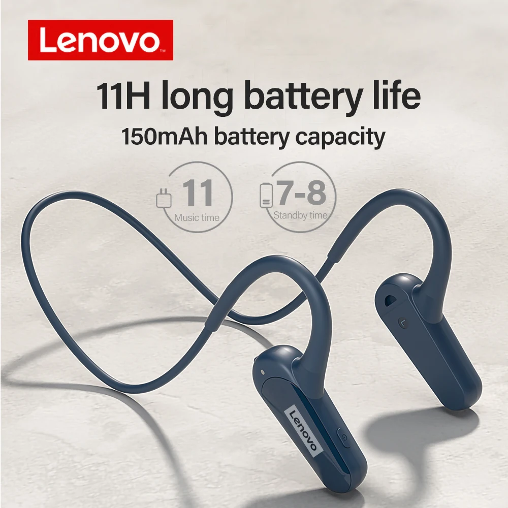 

Оригинальные беспроводные Bluetooth-наушники Lenovo XE06 с воздушной проводимостью, водонепроницаемая гарнитура IPX7, стереонаушники 9D с микрофоном