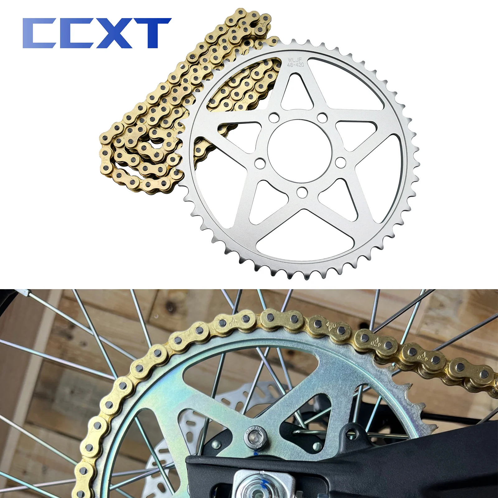 

Electric Bike Motorcycle 48T 48 Tooth Sprocket 106L Chain Set Kits For SurRon Sur-Ron Light Bee X & Light Bee S Universal Parts