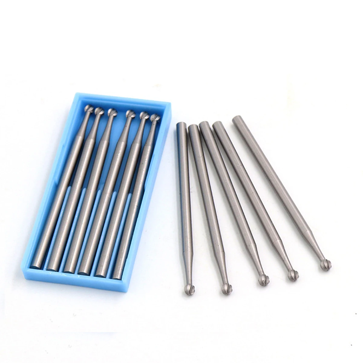 

6pc 2.35MM Shank Alloy Tungsten Steel Round Burs Olive Amber Engraving Knife End Mill Woodworking Router Bit Wood Milling Cutter