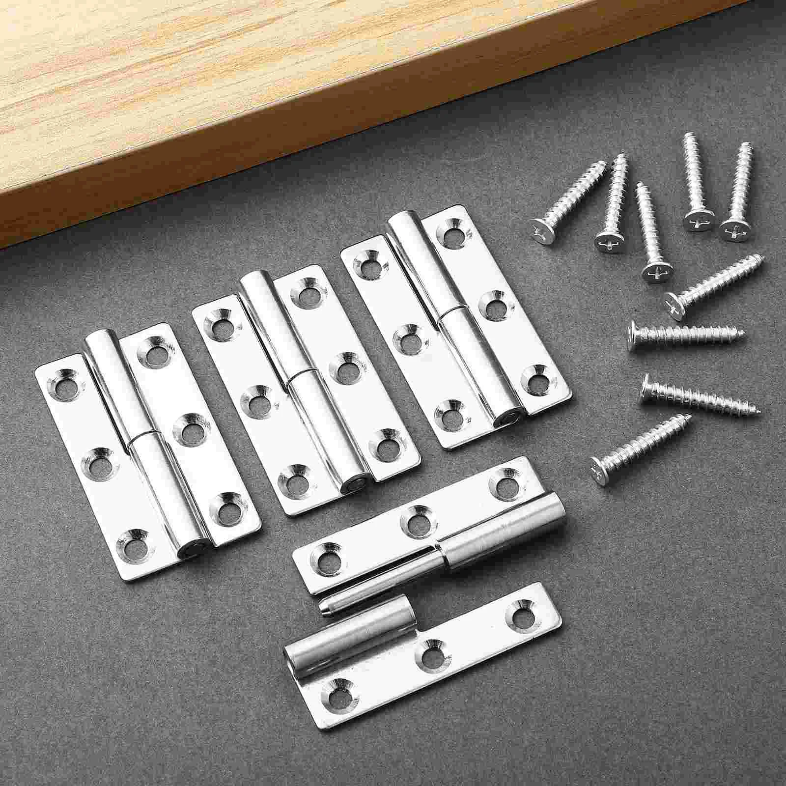 

1 Set Door Hinges Window Hinges 304 Stainless Steel Hinges with Screws
