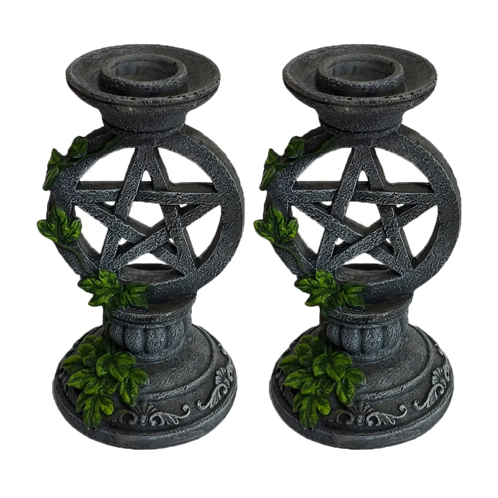 

2Pcs Candlesticks Decorations Photography Candlesticks Vintage Candle Stands for Decoration Desktop Photography