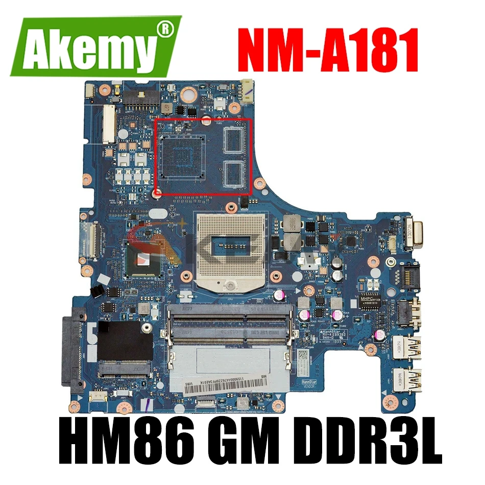 

AILZA NM-A181 Rev 1.0 Mainboard For Lenovo ideapad Z510 15.6'' inch laptop motherboard HM86 GM DDR3L 100% fully tested