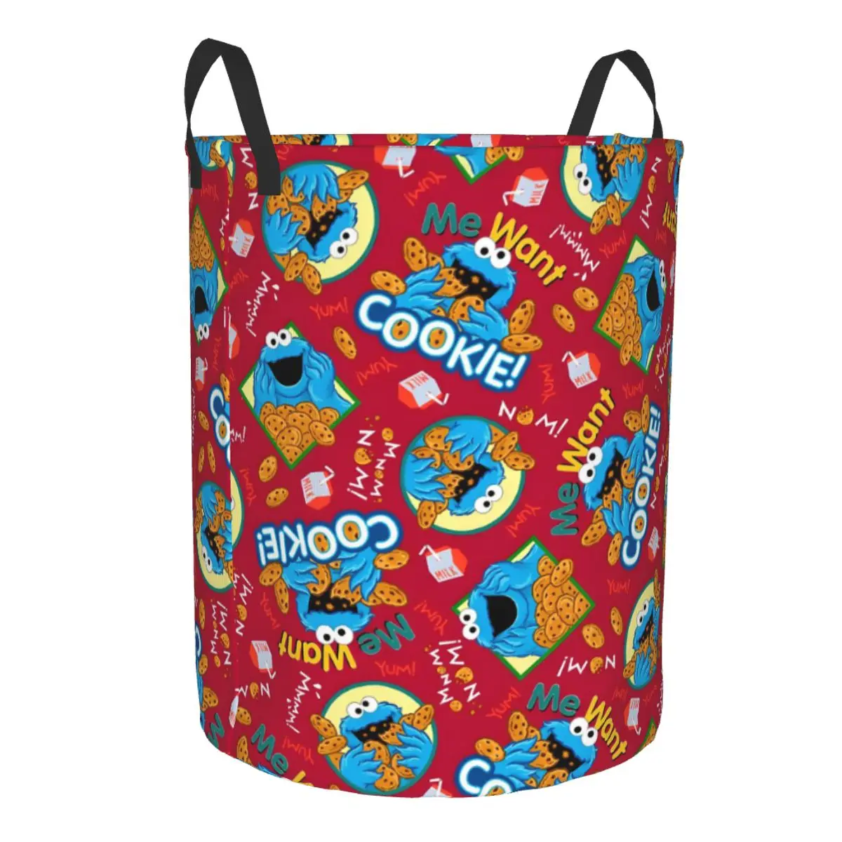 Пользовательская забавная мультяшная корзина для белья с изображением печенья
