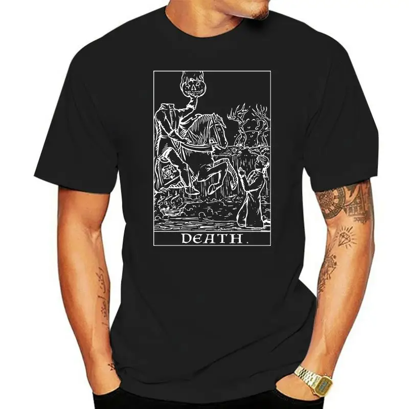 

Death Tarot Card Shirt Headless Horseman Halloween The Legend Of Sleepy Hollow 2Xl 7Xl Tee Shirt