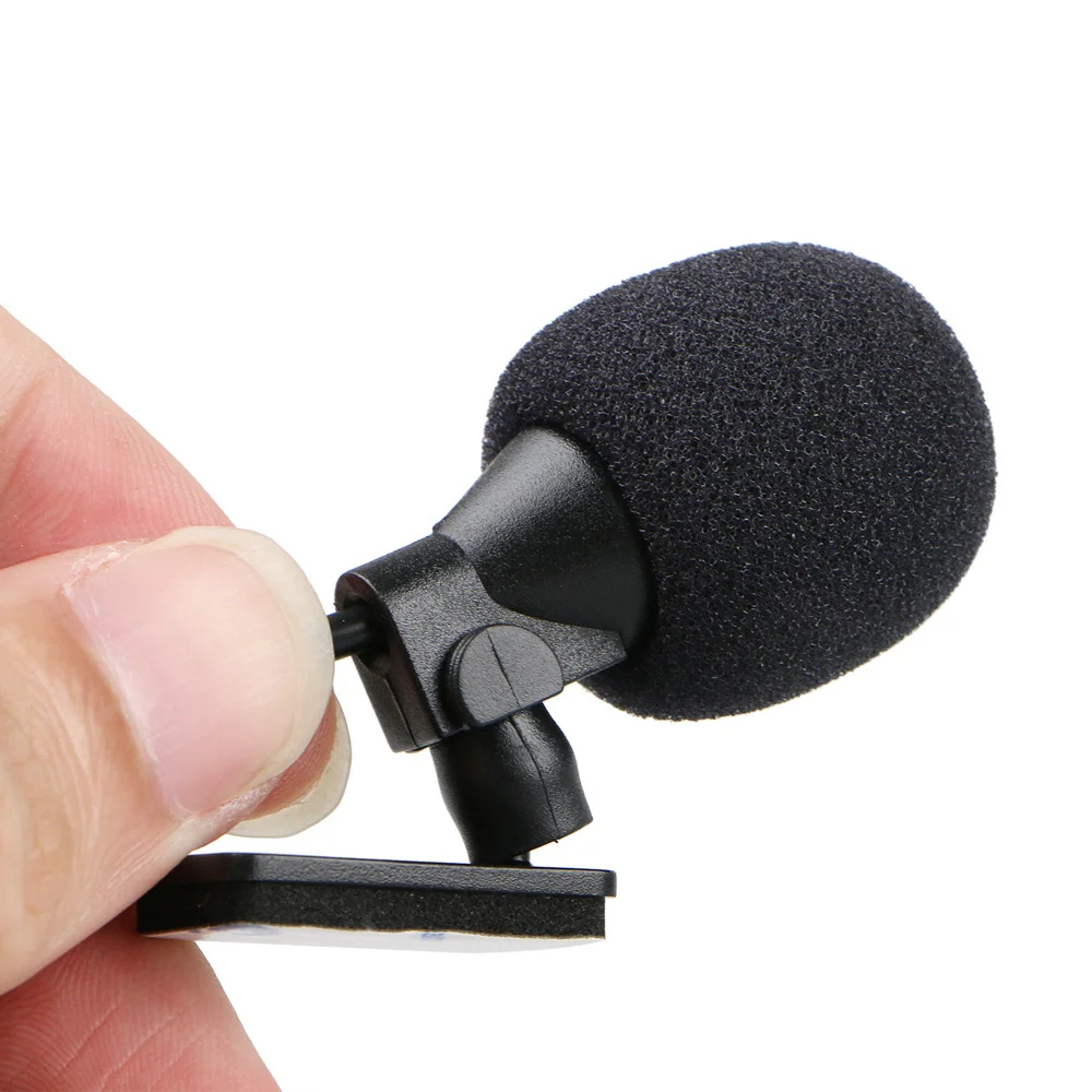 Enabled Microphone For Bluetooth Mic U Shape 3.5mm Black Car Audio Stereo