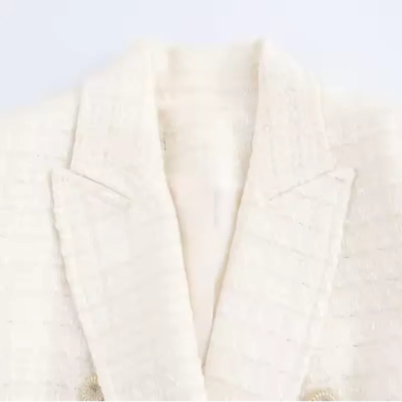 Женский повседневный пиджак ранней осени 2024 новый белый темпераментный