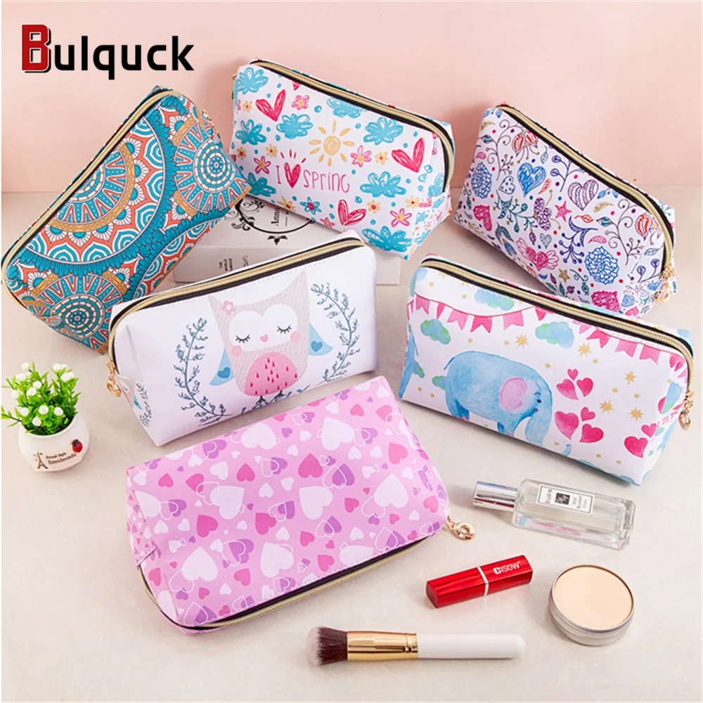 

Travel Portable Cosmetic Storage Bag Waterproof PU Leather Wash Bag Large Capacity Multi-purpose Home Toiletry Organizer Pouch