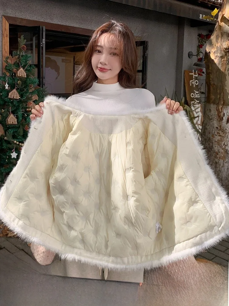 Розовый изящный 90-белый утиный пух пуховик для отдыха верхняя одежда женщин