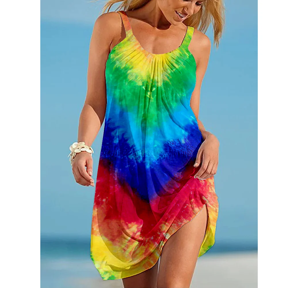 

Women's summer party dress Y2K women's Lace Hollow Crochet Swimsuit Cover-Ups Bathing Dress Hot Suit Beachwear Tunic Beach