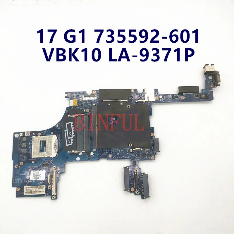 735592-601 735592-501 735592-001      Zbook 17 G1 VBK10 LA-9371P S947 QM87 DDR3 100%  