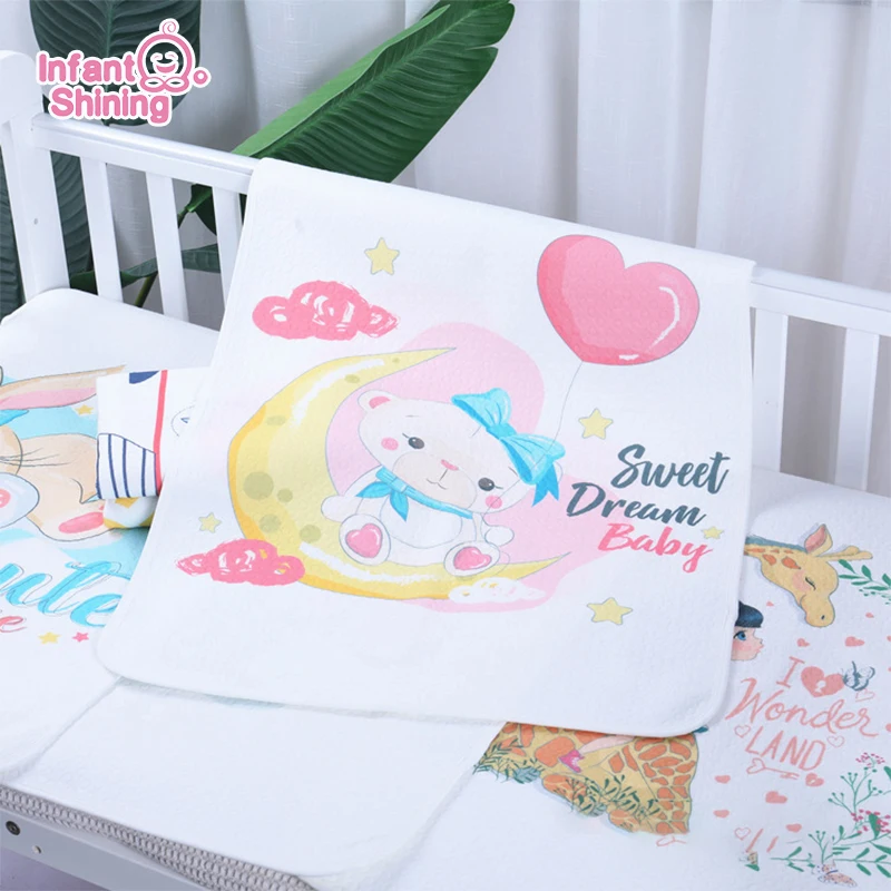 

Детские блестящие пеленки водонепроницаемые подгузники для детей Дышащие 50*70 см матрас для новорожденных